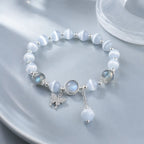 Song Yne Cat's Eye Moonstone Butterfly Support & Luck Bracelet