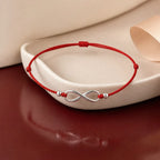 Song Yne 925 Silver Endless Knot Protection Red String Bracelet & Anklet