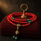 Song Yne Tibetan Red Turquoise 108 Mala Necklace Bracelet