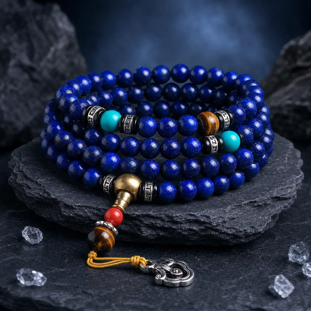 Song Yne 108 Beads Lapis Lazuli Positive & Protection Mala