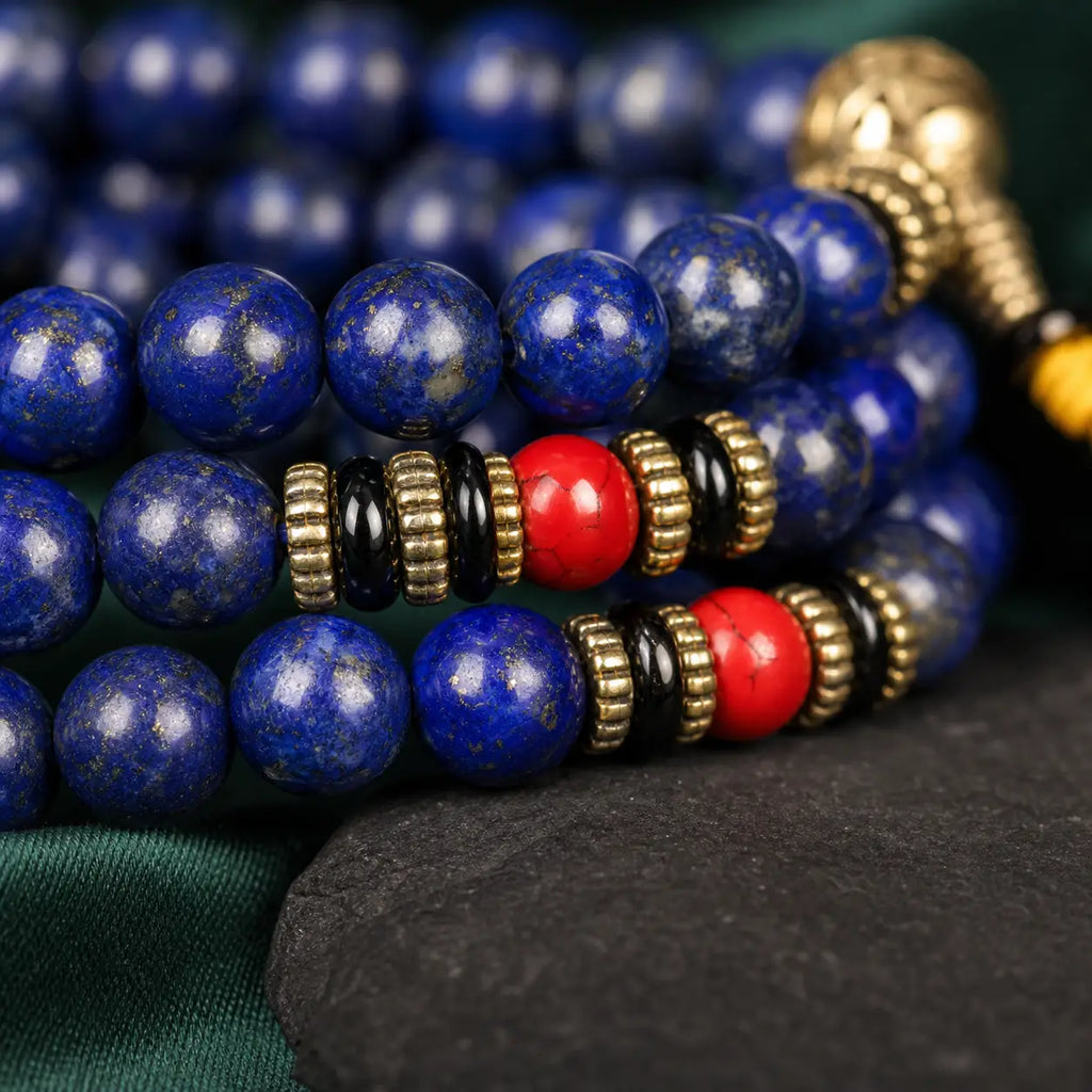 Song Yne Tibetan Lapis Lazuli Positive Energy Mala Bracelet