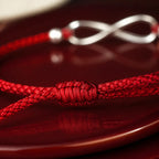 Song Yne 925 Silver Endless Knot Protection Red String Bracelet & Anklet