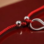 Song Yne 925 Silver Endless Knot Protection Red String Bracelet & Anklet