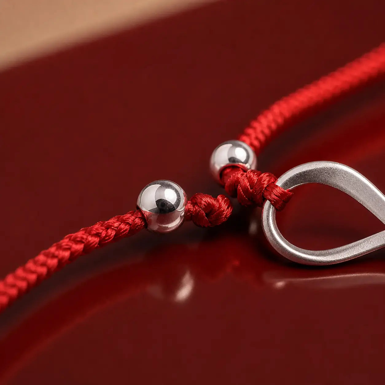 Song Yne 925 Silver Endless Knot Protection Red String Bracelet & Anklet