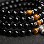 Song Yne Black Obsidian Tiger Eye Protection & Blessing Mala