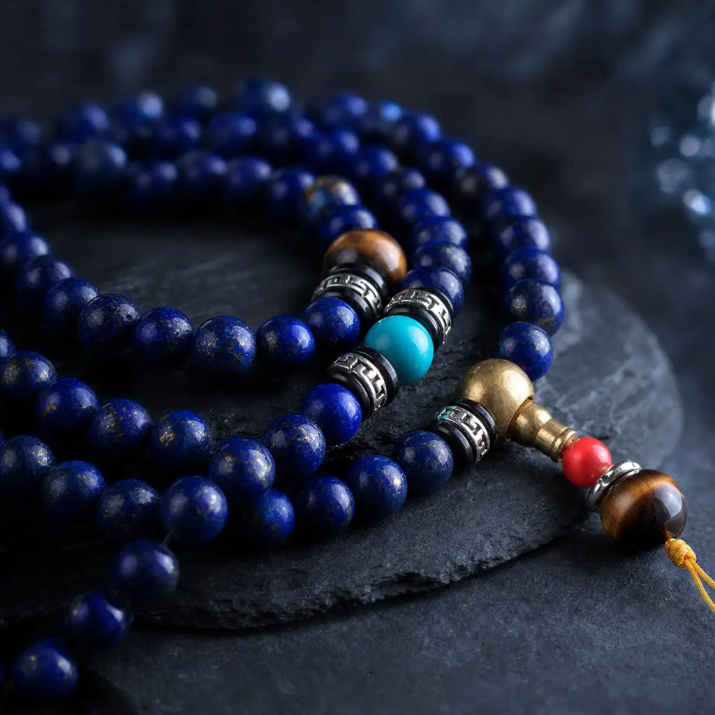 Song Yne 108 Beads Lapis Lazuli Positive & Protection Mala