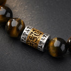 Song Yne Tiger Eye Six True Words Courage & Protection Bracelet