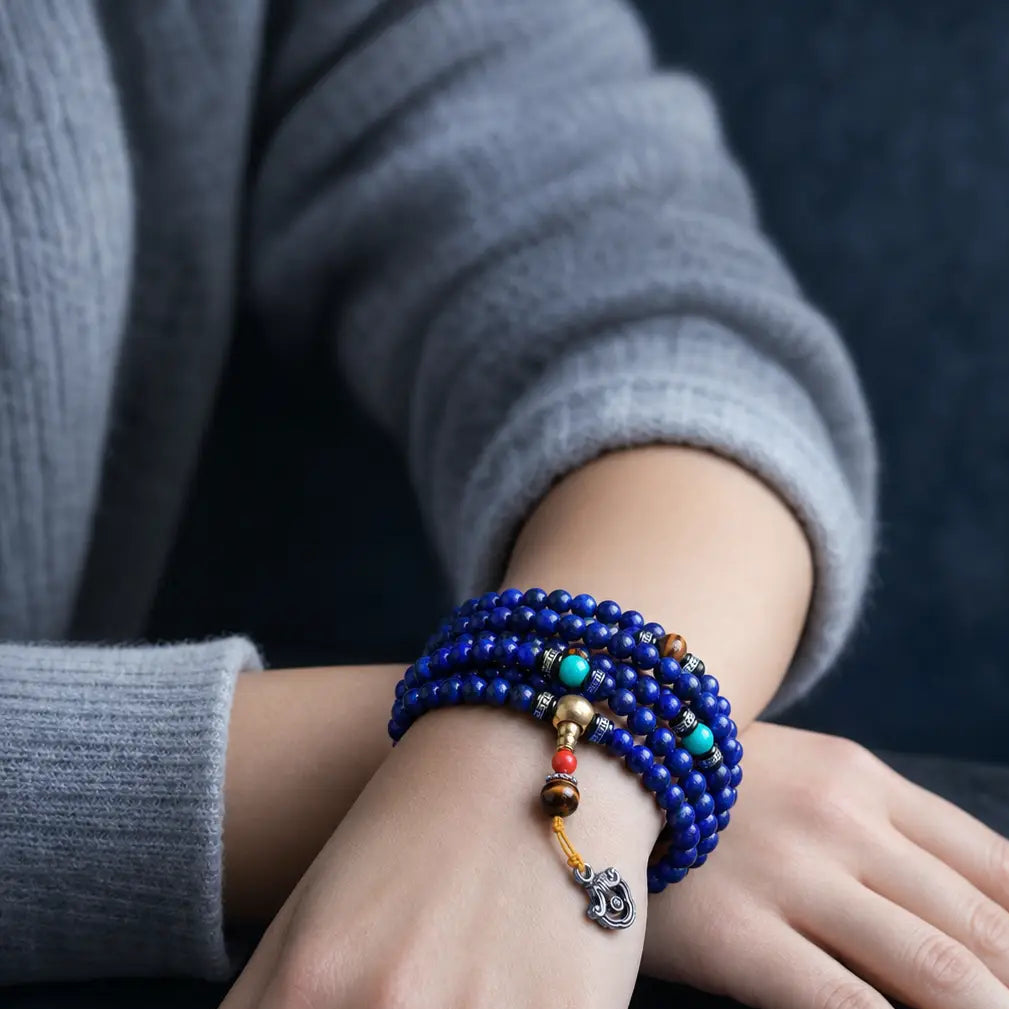 Song Yne 108 Beads Lapis Lazuli Positive & Protection Mala
