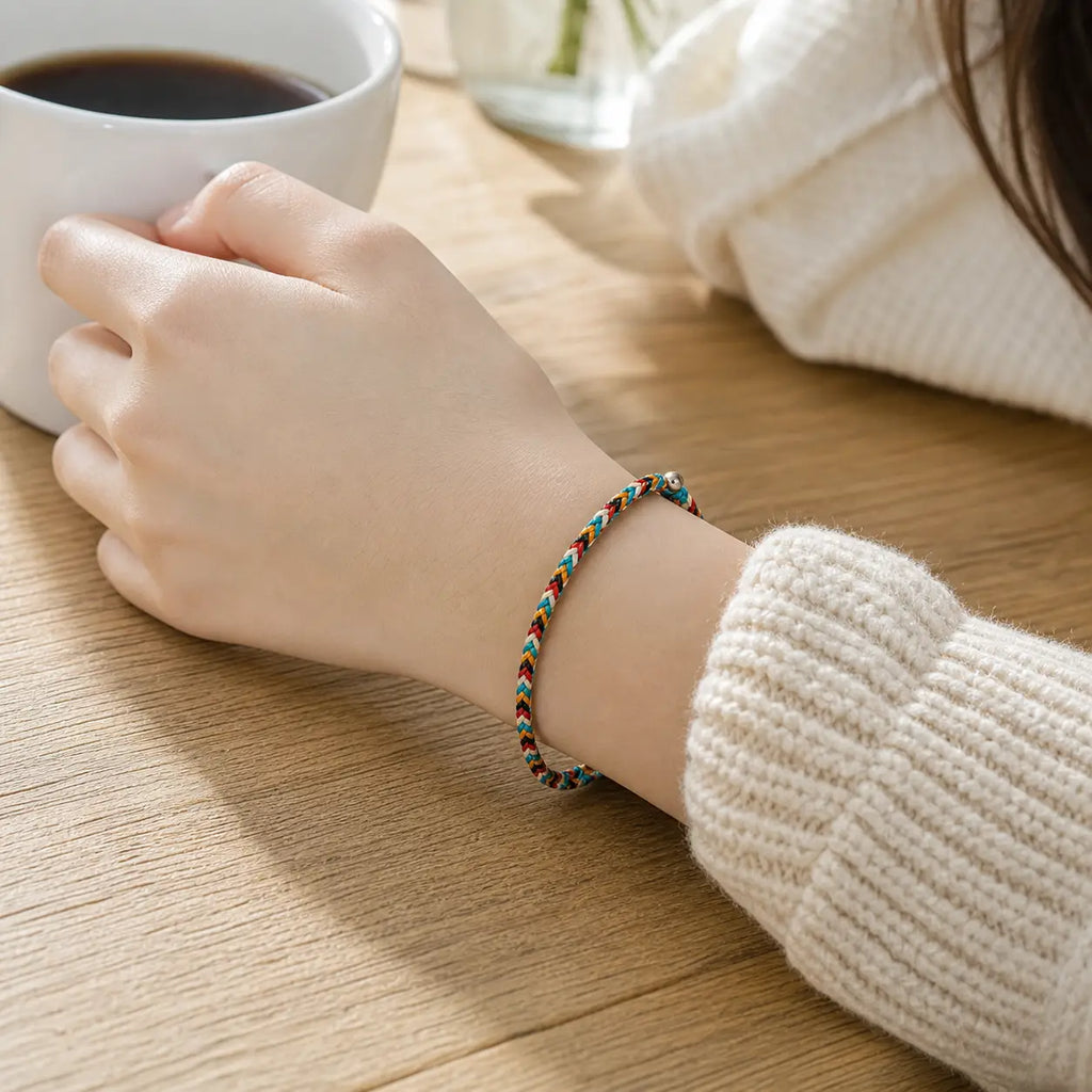 Song Yne Tibetan Five Color Thread Protection & Luck Bracelet