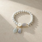 Song Yne Natural White Jade Luck & Protection Bracelet