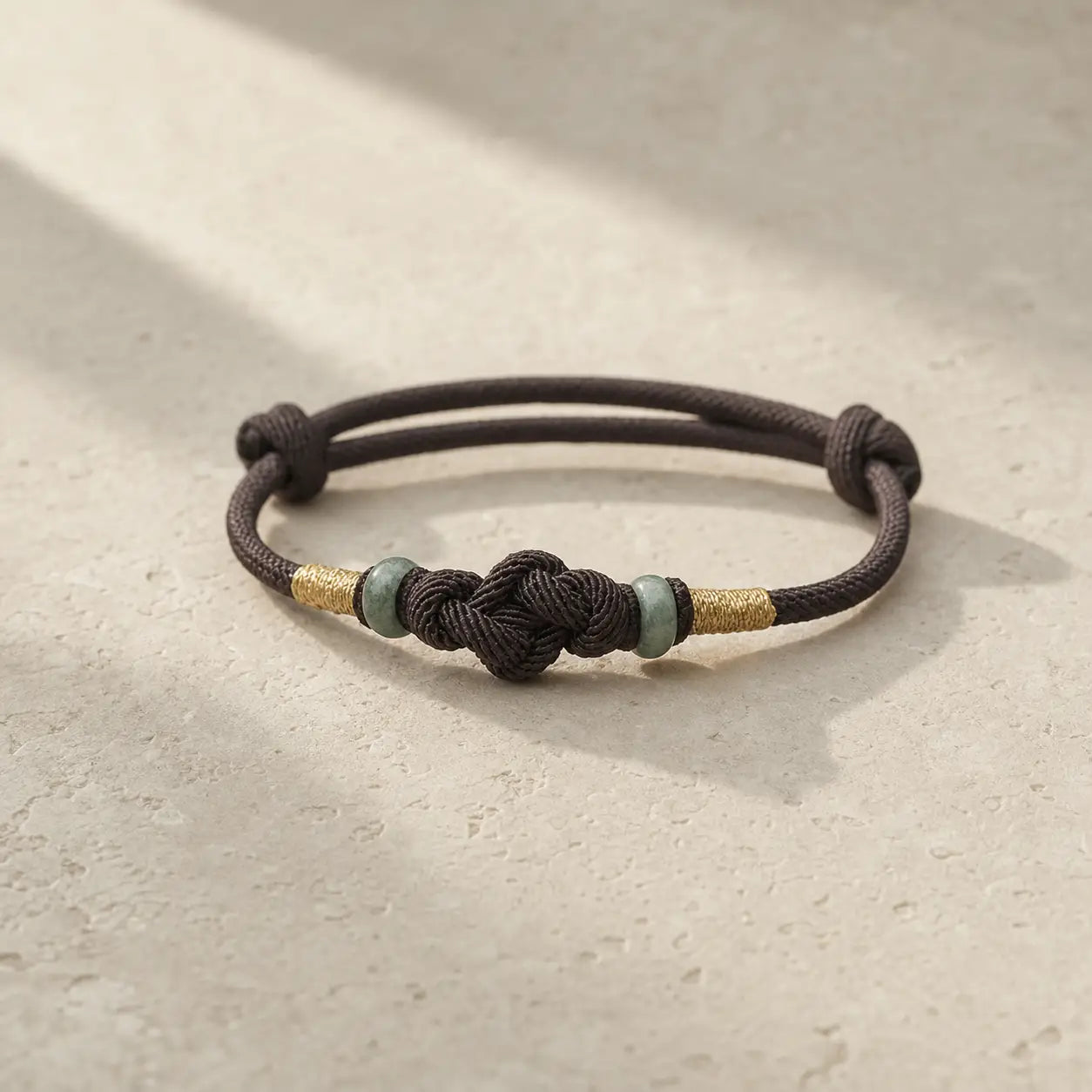 Song Yne Red String Jade Fortune Knot Couple Bracelet, Hand Braided Lucky String Bracelet for Good Luck, Prosperity & Relationship Blessing