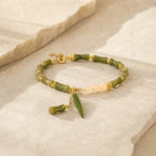 Song Yne Jade Bamboo Lily of the Valley Luck Bracelet