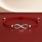 Song Yne 925 Silver Endless Knot Protection Red String Bracelet & Anklet