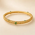 Song Yne Cyan Jade Copper Auspicious Cloud Calm Healing Bangle