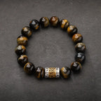 Song Yne Tiger Eye Six True Words Courage & Protection Bracelet