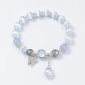 Song Yne Cat's Eye Moonstone Butterfly Support & Luck Bracelet