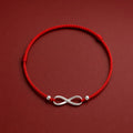 Song Yne 925 Silver Endless Knot Protection Red String Bracelet & Anklet