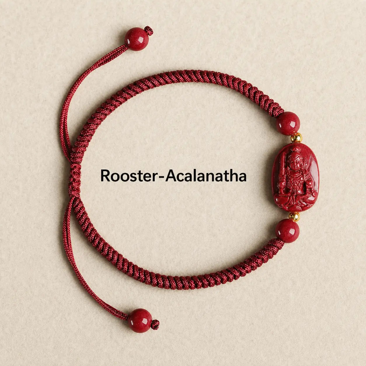 Song Yne Chinese Zodiac Natal Buddha Cinnabar Protection Bracelet