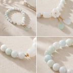 Song Yne Natural White Jade Luck & Protection Bracelet