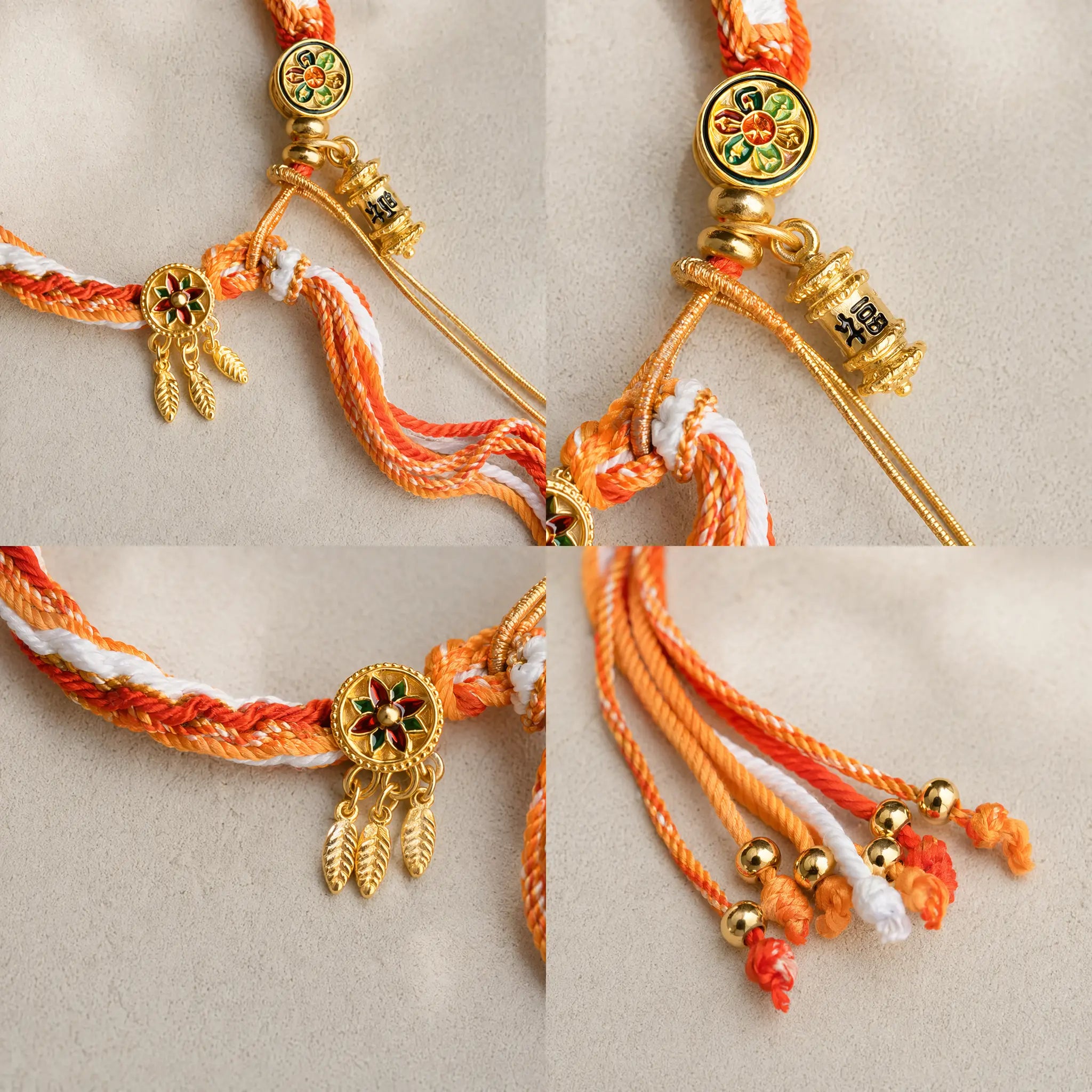 Song Yne Tibetan Om Mani Padme Hum Reincarnation Knot Bracelet, Colorful Dreamcatcher Luck Red String Bracelet for Protection, Good Fortune & Inner Peace