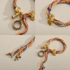 Song Yne Tibetan Om Mani Padme Hum Reincarnation Knot Bracelet, Colorful Dreamcatcher Luck Red String Bracelet for Protection, Good Fortune & Inner Peace