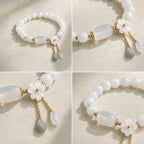Song Yne Natural White Jade Luck & Protection Bracelet