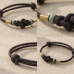 Song Yne Red String Jade Fortune Knot Couple Bracelet, Hand Braided Lucky String Bracelet for Good Luck, Prosperity & Relationship Blessing