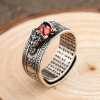 Song Yne Red Agate Pixiu Wealth Ring