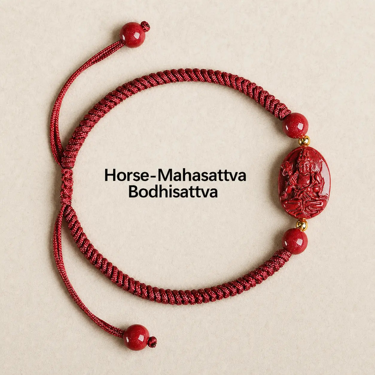 Song Yne Chinese Zodiac Natal Buddha Cinnabar Protection Bracelet