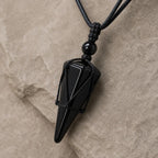 Song Yne Natural Stone Pointed Energy Pendant Necklace