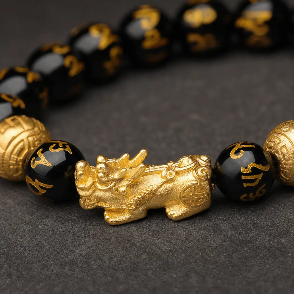 Song Yne Pixiu Obsidian Wealth & Protection Bracelet