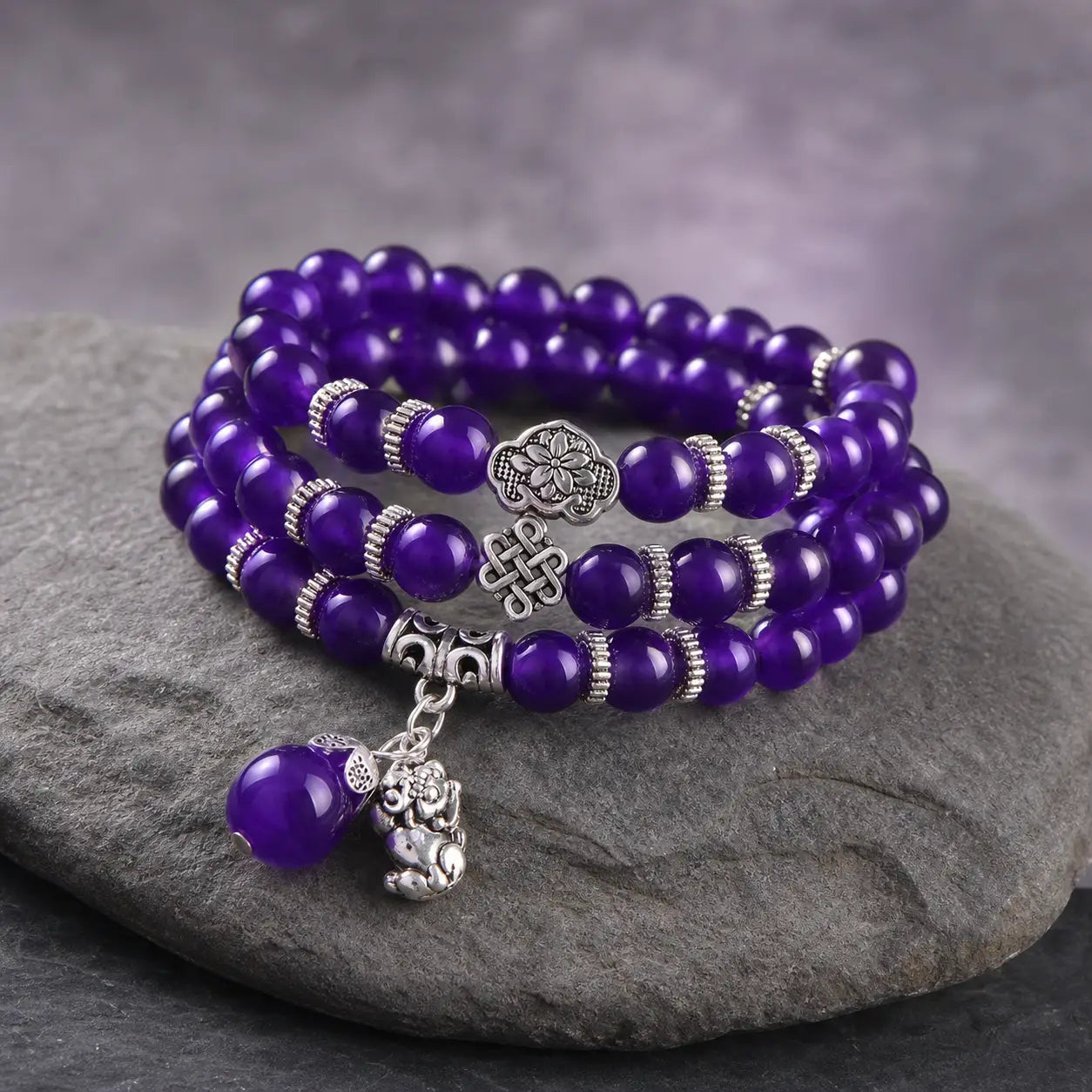 Song Yne Amethyst Pixiu Wealth & Protection Bracelet