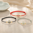 Song Yne Hetian Jade Rabbit Protection & Luck String Bracelet