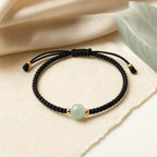 Song Yne Handmade Jade Lucky Bead Prosperity Braided Bracelet