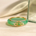 Song Yne Green Chalcedony 18K Gold Strength & Balance Ring