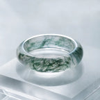 Song Yne Moss Agate Healing Balance Ring