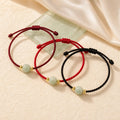 Song Yne Handmade Jade Lucky Bead Prosperity Braided Bracelet