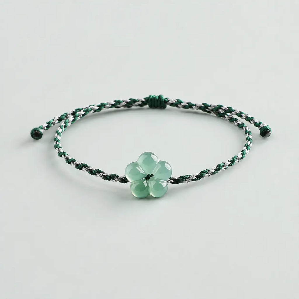 Song Yne Flower Jade Hand-Woven Prosperity Bracelet