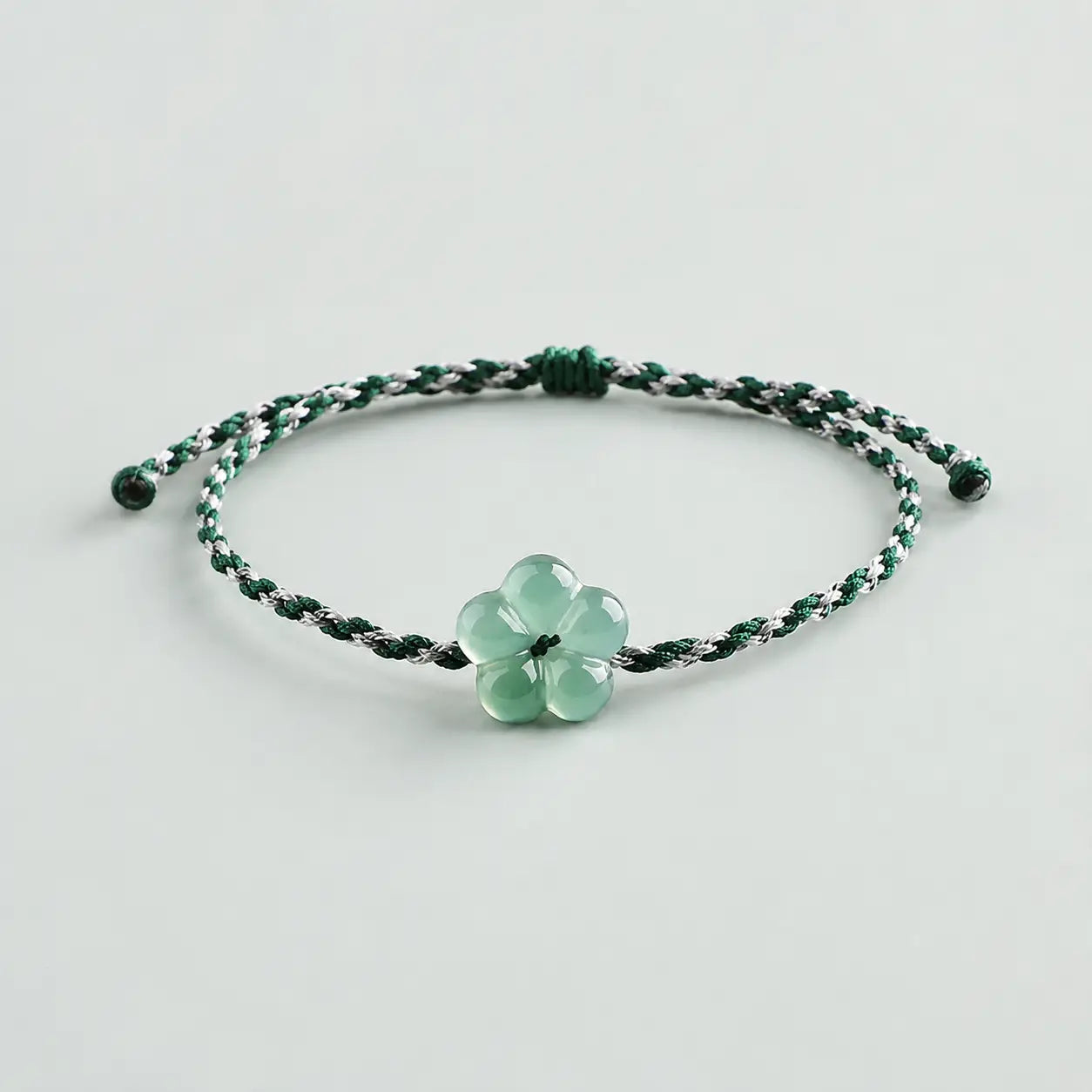 Song Yne Flower Jade Hand-Woven Prosperity Bracelet