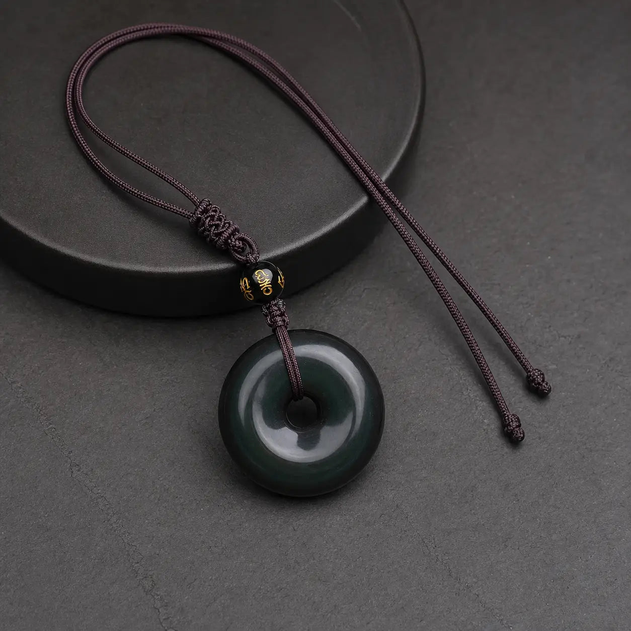 Song Yne Tibetan Obsidian Protection Necklace