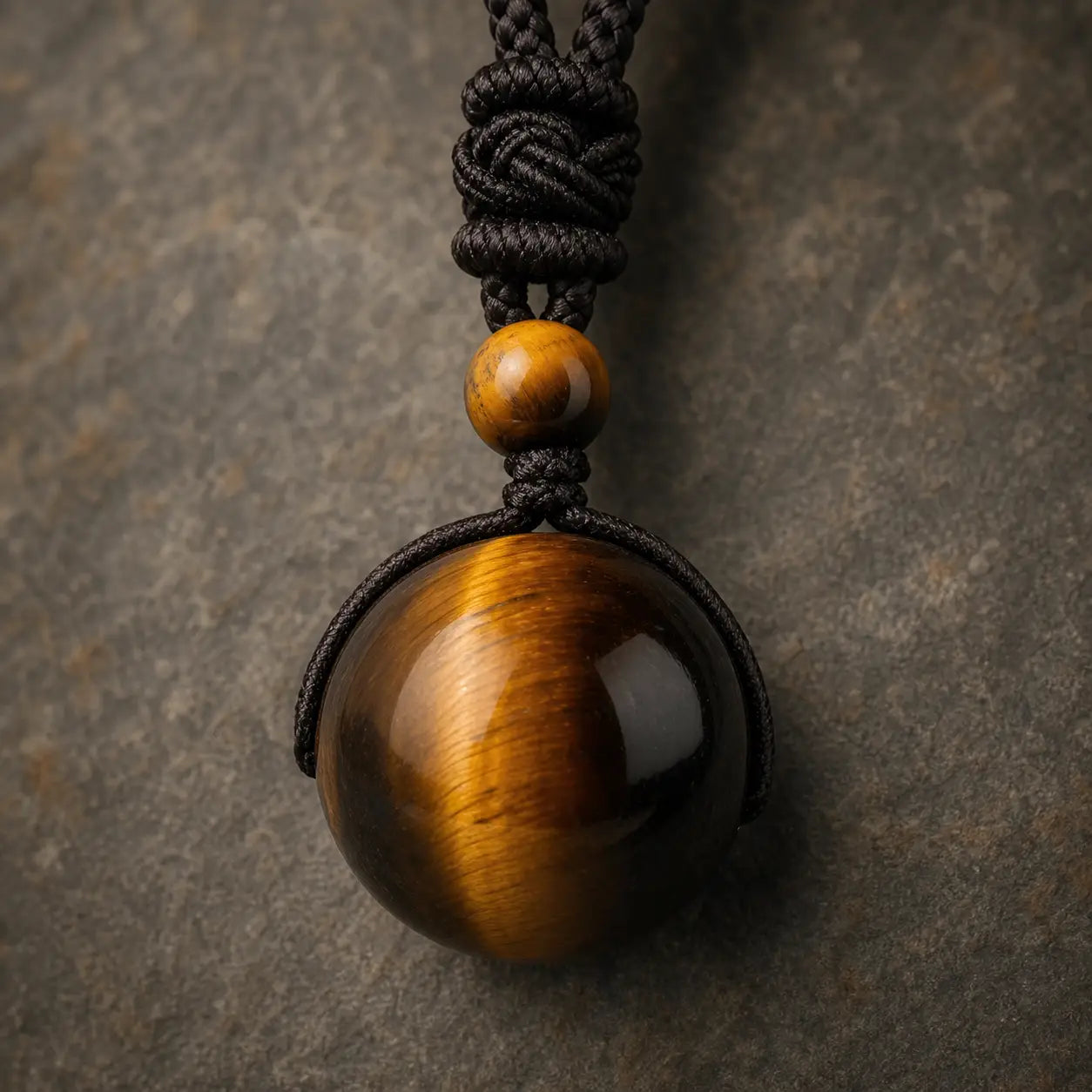 Song Yne Tiger's Eye Obsidian Protection Necklace