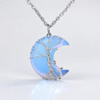 Song Yne Moon Tree of Life Crystal Symbolism Pendant