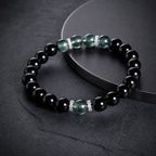 Song Yne Obsidian Green Phantom 925 Silver Strength & Protection Bracelet