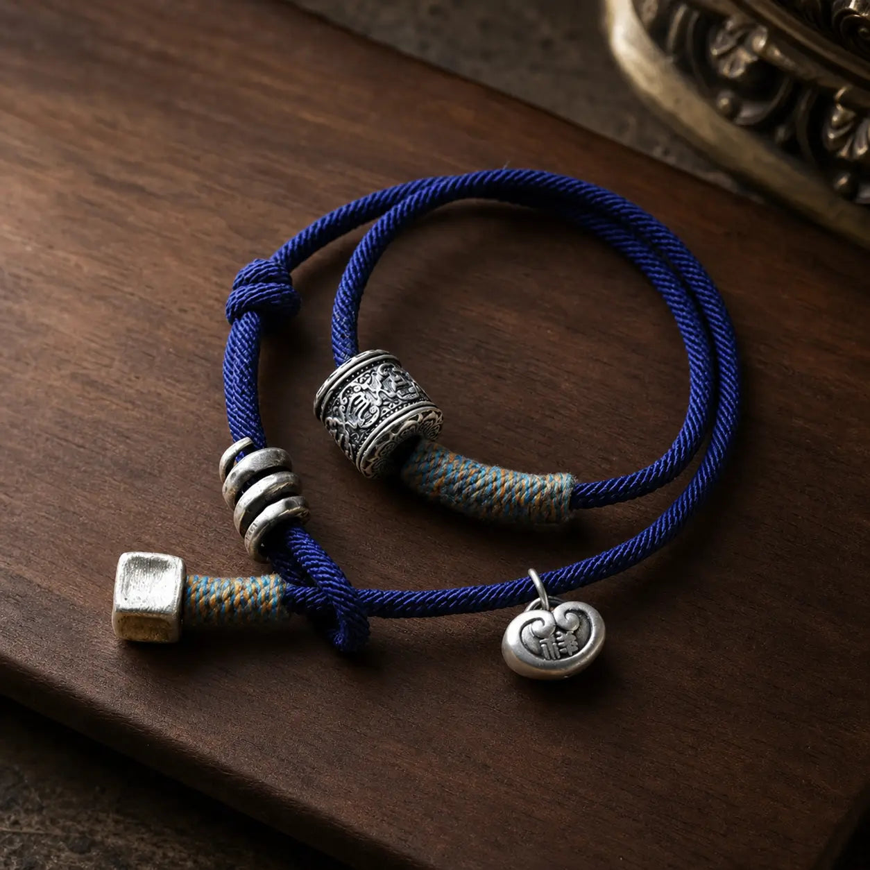 Song Yne Om Mani Padme Hum Auspicious Double Wrap Bracelet