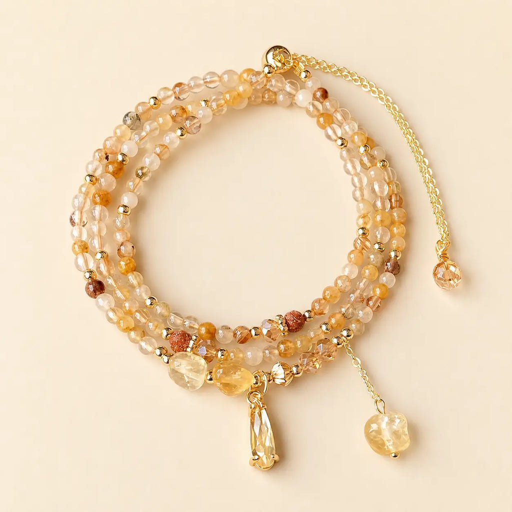 Song Yne Citrine Multi Layer Joy & Abundance Bracelet