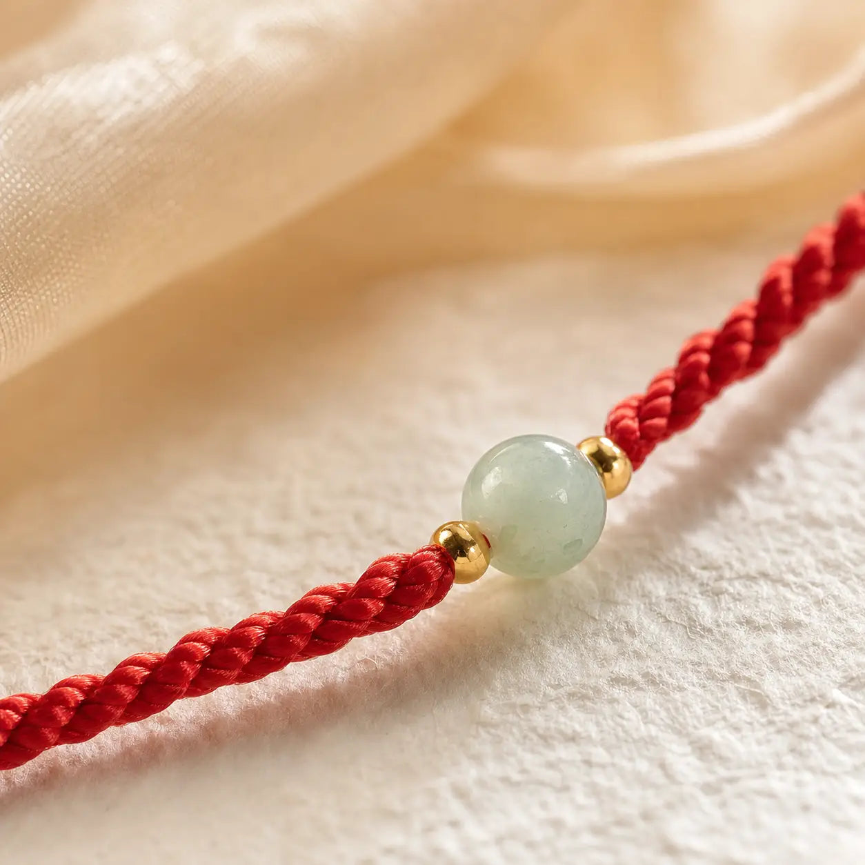 Song Yne Handmade Jade Lucky Bead Prosperity Braided Bracelet