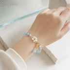 Song Yne Blue Crystal Amethyst Calming & Healing Flower Bracelet