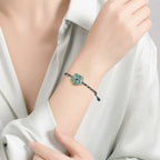 Song Yne Flower Jade Hand-Woven Prosperity Bracelet