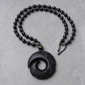 Song Yne Obsidian Ice Obsidian Peace Buckle Strength Pendant