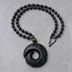 Song Yne Obsidian Ice Obsidian Peace Buckle Strength Pendant